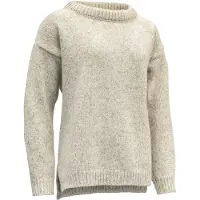 Devold Women's Nansen Sweater Split Seam Grey Melange