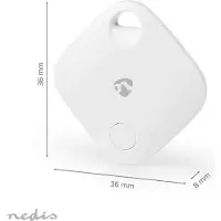 Nedis - Bluetooth-tagg med antiförlust för mobil enhet - vit