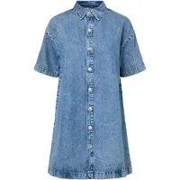 Pieces Skjortklänning 'PCSky' blå denim