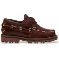 Timberland unisex för barn. TB0A5P7AEM61 Nautiska skor i brunt läder Authentic (24), Hud, Karta, Ingen, Casual, barnmode