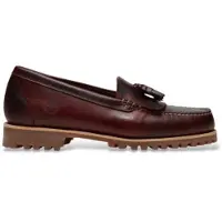 Timberland för män. TB0A2MSCEIW1 Vinröda lädermockasiner Authentic Kiltie (36.5 W), Hud, 1 till 3 cm, Ingen, Casual, Granat, Klassisk