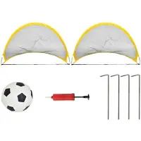 Torribaly Vikbar FotbollsmåLleksak 65 cm Stor Storlek Portabelt FotbollsnäT för Barn Utomhussportleksak med Fotboll