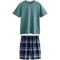 Next Pyjamas kort blå / marinblå / cyanblå / grå / antracit
