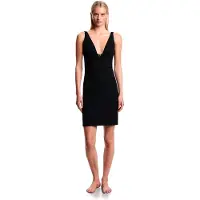Emporio Armani för kvinnor. EW003275_AF20238 Svart strandklänning (XS), Casual, Strandkläder, Polyester, Ärmlös / Hängselbyxor