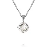 Caroline Svedbom Classic Petite Necklace Rhodium Crystal - Stjärnurmakarna