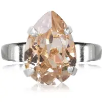 Caroline Svedbom Mini Drop ring silk rhodium