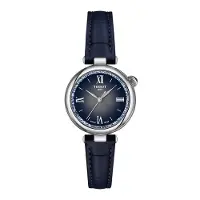 Tissot Little Lady Series Stjärnmodell Kvartsverk Vattentålig 50m Klocka 28mm Blå Urtavla Rostfritt Stålboett Läderarmband T152.010.16.038.01 Regular Watch Box