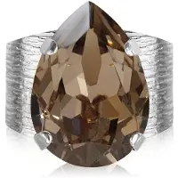Caroline Svedbom Classic Drop Ring Rhodium Greige - Stjärnurmakarna