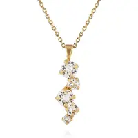 Caroline Svedbom Elina Necklace Gold Crystal - Stjärnurmakarna