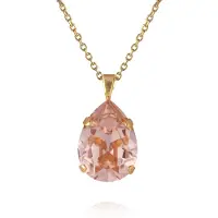 Caroline Svedbom Mini Drop Necklace Gold Vintage Rose - Stjärnurmakarna