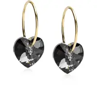 Blomdahl Örhängen Ear Ring, Heart, Black diamond - Stjärnurmakarna