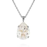 Caroline Svedbom Mini Drop Necklace Rhodium Crystal - Stjärnurmakarna