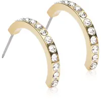 Blomdahl Örhängen Pendant Brilliance Curved, Crystal - Stjärnurmakarna