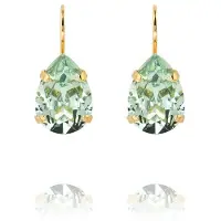 Caroline Svedbom Mini Drop Clasp Earrings Gold Chrysolite - Stjärnurmakarna