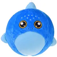 Leantoys hoppboll uppblåsbar plyschhaj blå 50 cm