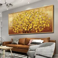 DIMENGQI Abstrakt Lyx Blommor Duk Målning Vita Blommor Rika Träd Väggkonst Posters Prints Vardagsrum Veranda Heminredning Cuadros 40x80cm