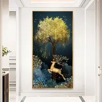 DIMENGQI Abstrakt Lyx Blommor Duk Målning Vita Blommor Rika Träd Väggkonst Posters Prints Vardagsrum Veranda Heminredning Cuadros 30x60cm