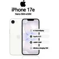 Apple iPhone 17e smartphone stöder Nano-SIM+eSIM, ny och oaktiverad 256GB vit