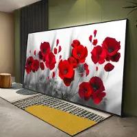DIMENGQI Abstrakt Lyx Blommor Duk Målning Vita Blommor Rika Träd Väggkonst Posters Prints Vardagsrum Veranda Heminredning Cuadros 50x100cm