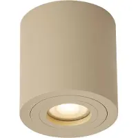 QAZQA Moderne plafondspot taupe GU10 50mm IP44 - Capa