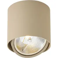 QAZQA Modern vinklingsbar takspotlight taupe GU10 AR111 - Impact
