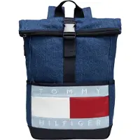 Tommy Hilfiger Ryggsäck 'Kids' Flag Logo' himmelsblå / blå denim / röd / vit