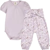 Müsli Set - Prärie - Body k/ä/Byxor - Blommor/Tofu/Pekannötter - - 1½ år (86) - Body K/Ä