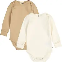 Müsli Bodies l/ä - Cozy Mig - 2-pack - Safari/Tofu - - 2 år (92) - Body L/Ä