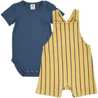 Müsli Set - Body/Hängselbyxor - Frotté - Hampa/Marinblå - - 2 år (92) - Body K/Ä