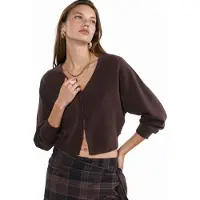 Busem V-ringad randig kort cardigan
