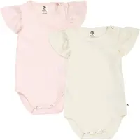 Müsli Bodies k/ä - Rib - Cozy Mig Frill - 2-pack - Tofu/Primär R - - 74 - Body K/Ä