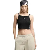 Puma Essential Ribbed Cropped Ärmlös Topp