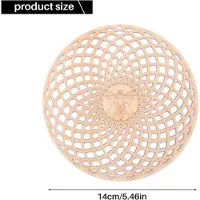 Typecat 8-pack 14 cm träväggskylt med livets blomma-formad underlägg i träkonst, gör-det-själv