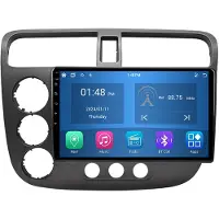 RoverOne 4G+64G Bilradio Bluetooth CarPlay Android Auto GPS-navigering för Honda Civic 2000 - 2006