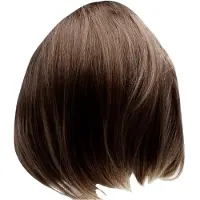 Tlily Korta Raka Bob-Peruker Brazilian Virgin MäNniskohåR Peruker Hela Peruker (40Cm) Brun FäRg