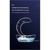 Typecat Dolphin Vattendroppar Luftfuktare Bluetooth Högtalare, Ljus Tonad Luftfuktare