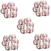 Melitt 30-Pack 12 Tums Röda Körsbärsblommor Papperslykta Vit Rund Kinesisk Japansk Papperslampa för Dekoration för Hembröllopsfest