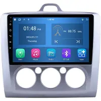 RoverOne 4G+64G Bilradio Bluetooth CarPlay Android Auto GPS-navigering för Ford Focus 2 Mk 2 2004 - 2011 MT