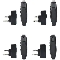 Kepptory 4X Walkie Talkie Trådlöst PTT-Headset Öronsnäcka Handsfree K-Kontakt för Mikrofon Headsetadapter