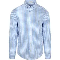 Gant Shirt Gingham Poplin Classic Blå Storlek
