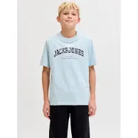Jack & Jones T-shirt - Noos - JjeCaleb - Himmelsk Blue - - 12 år (152) - T-shirt
