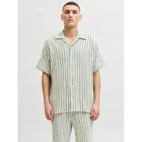 Jack & Jones Skjorta 'JORCoba' mörkblå / pastellgrön / vit