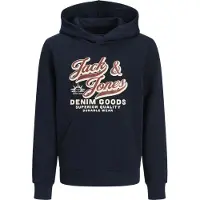 Jack & Jones Sweatshirt mörkblå / pastellgul / mörkorange