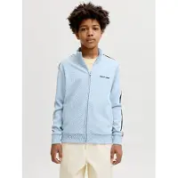 Jack & jones Junior Sweatjacka 'JORCotedazur' ecru / ljusblå / svart