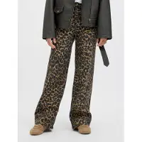 Jack & Jones Sarah Tokyo Leo Wide Leg Jjxx Höga Midje Byxor