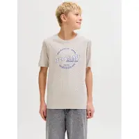 Jack & Jones T-shirts med korta ärmar JJELOGO TEE SS O-NECK pojkar - Beige - 15 Jahre