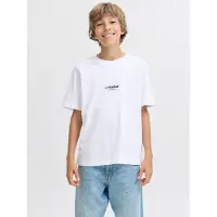 Jack & Jones Junior T-shirt 'JJESoho' svart / vit