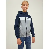 Jack & Jones Junior Övergångsjacka 'Rush' marinblå / basalgrå / vit