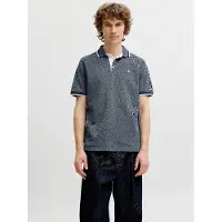 Jack & Jones T-shirt 'JJEPaulos' marinblå / blåmelerad / vit
