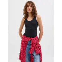 JJXX Linnen / Ärmlösa T-shirts JXFRIDA SL U-NECK TOP kvinnor - Svart - EU S